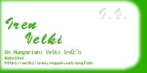 iren velki business card